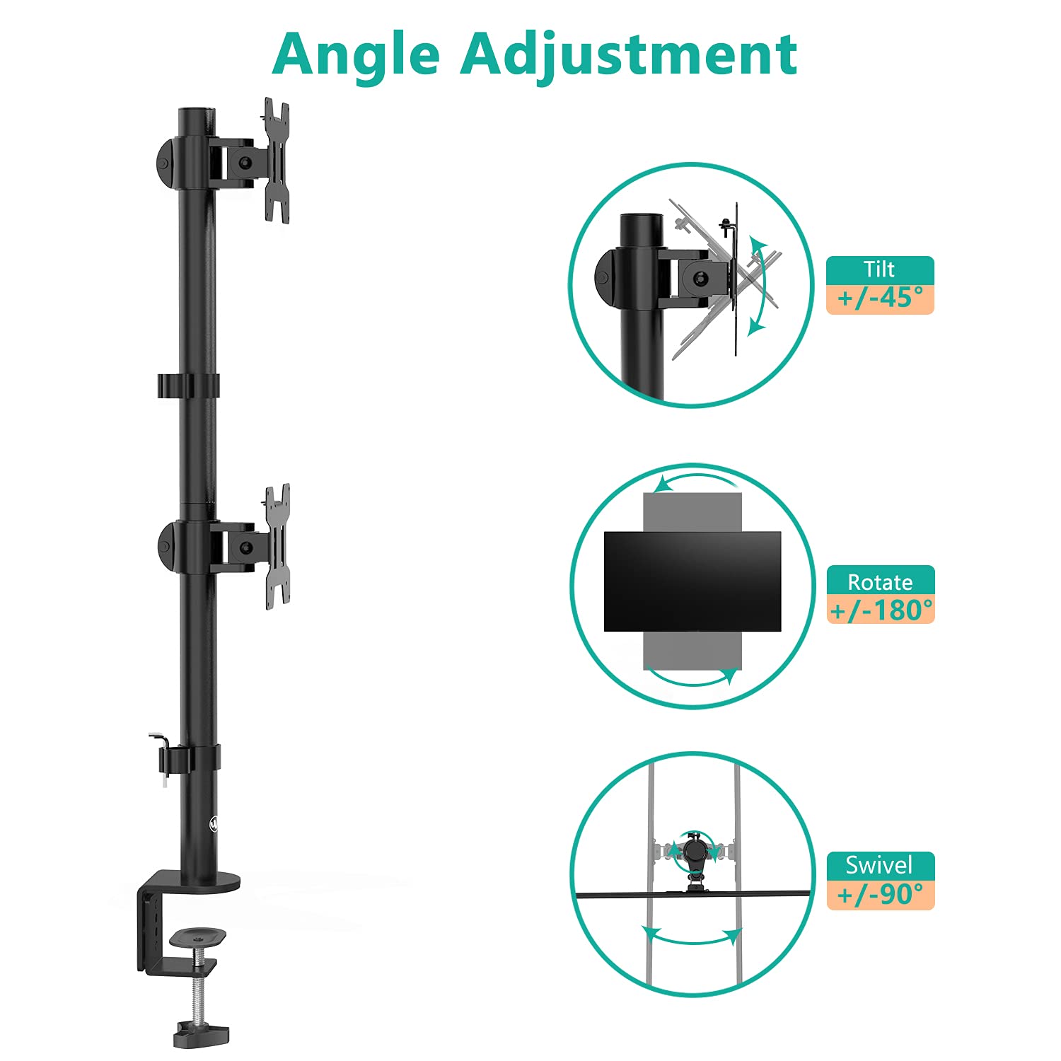 Foto 7 pulgar | Soporte de Escritorio para Doble Monitor Wali M002xls - Venta Internacional