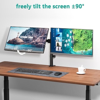 Foto 3 | Soporte de Escritorio para dos Monitores Wali M002 para 2 Monitores de Hasta 27 " - Venta Internacional