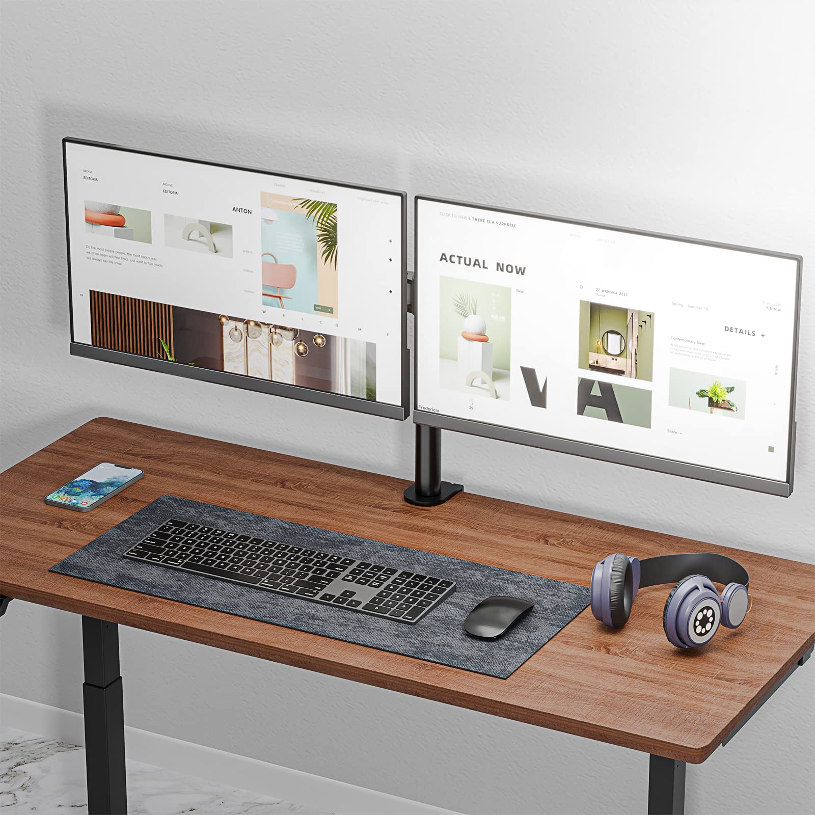 Foto 8 pulgar | Soporte de Escritorio para dos Monitores Wali M002 para 2 Monitores de Hasta 27 " - Venta Internacional
