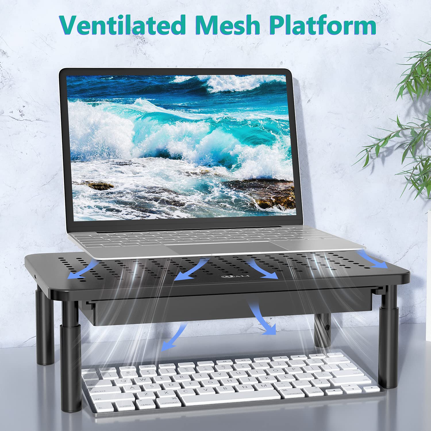 Foto 7 pulgar | Soporte para Monitor Wali Stt003d-2b con Cajón y Soporte para Teléfono - Venta Internacional