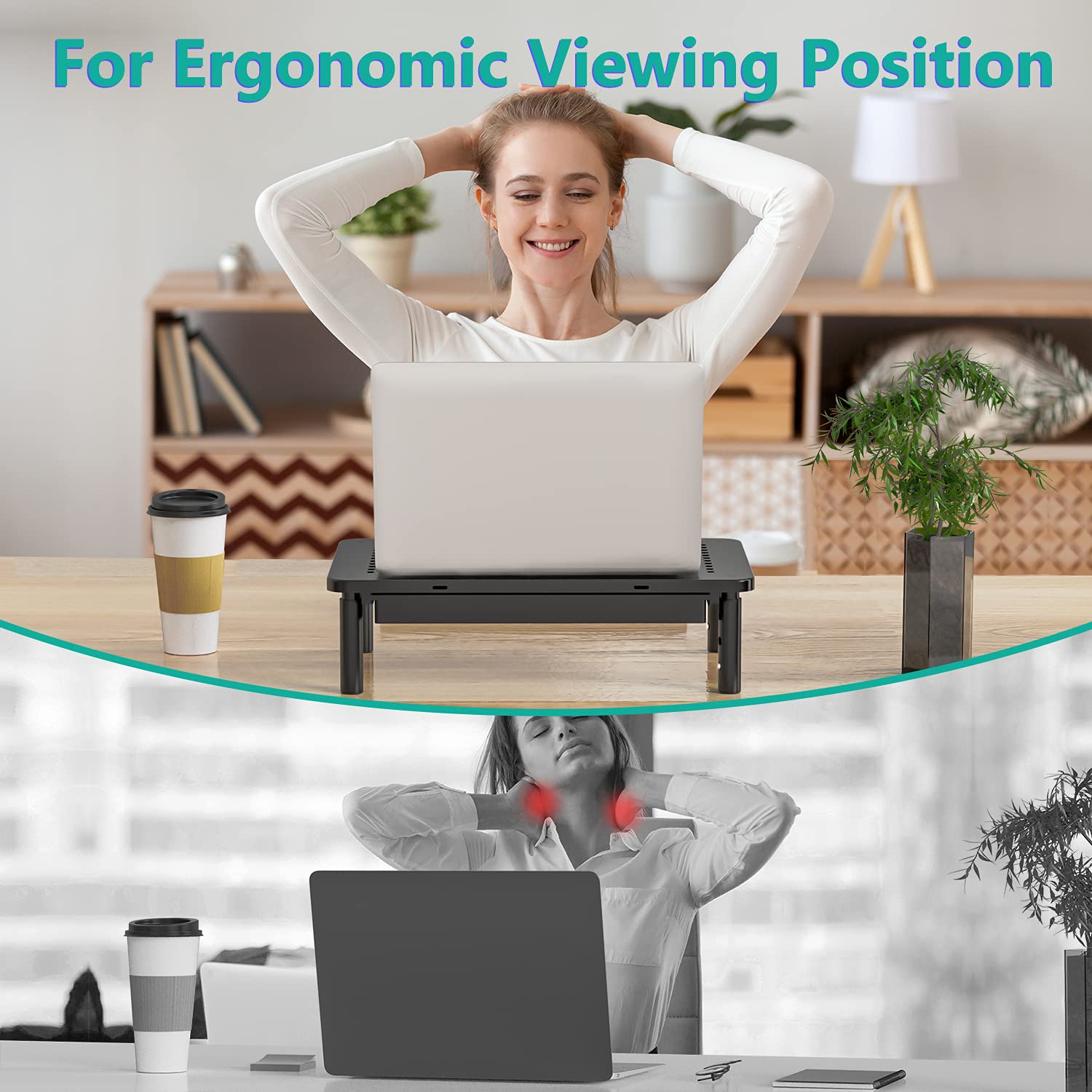 Foto 8 pulgar | Soporte para Monitor Wali Stt003d-2b con Cajón y Soporte para Teléfono - Venta Internacional