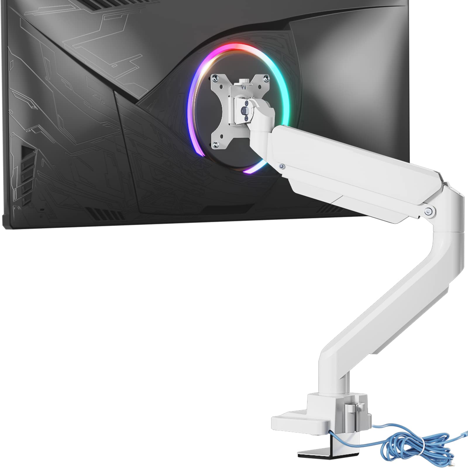 Foto 1 | Soporte de Pantalla de Escritorio Wali GSMU001-W Blanco para Monitor de 17'' a 35'' - Venta Internacional
