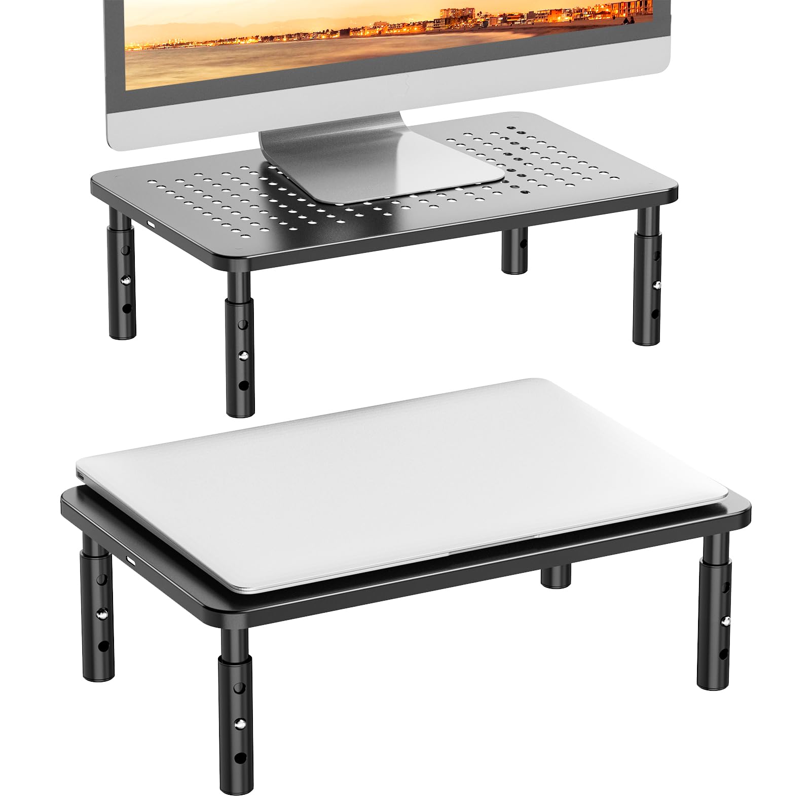 Elevadores de Monitor Wali 2 Piezas Negros - Venta Internacional