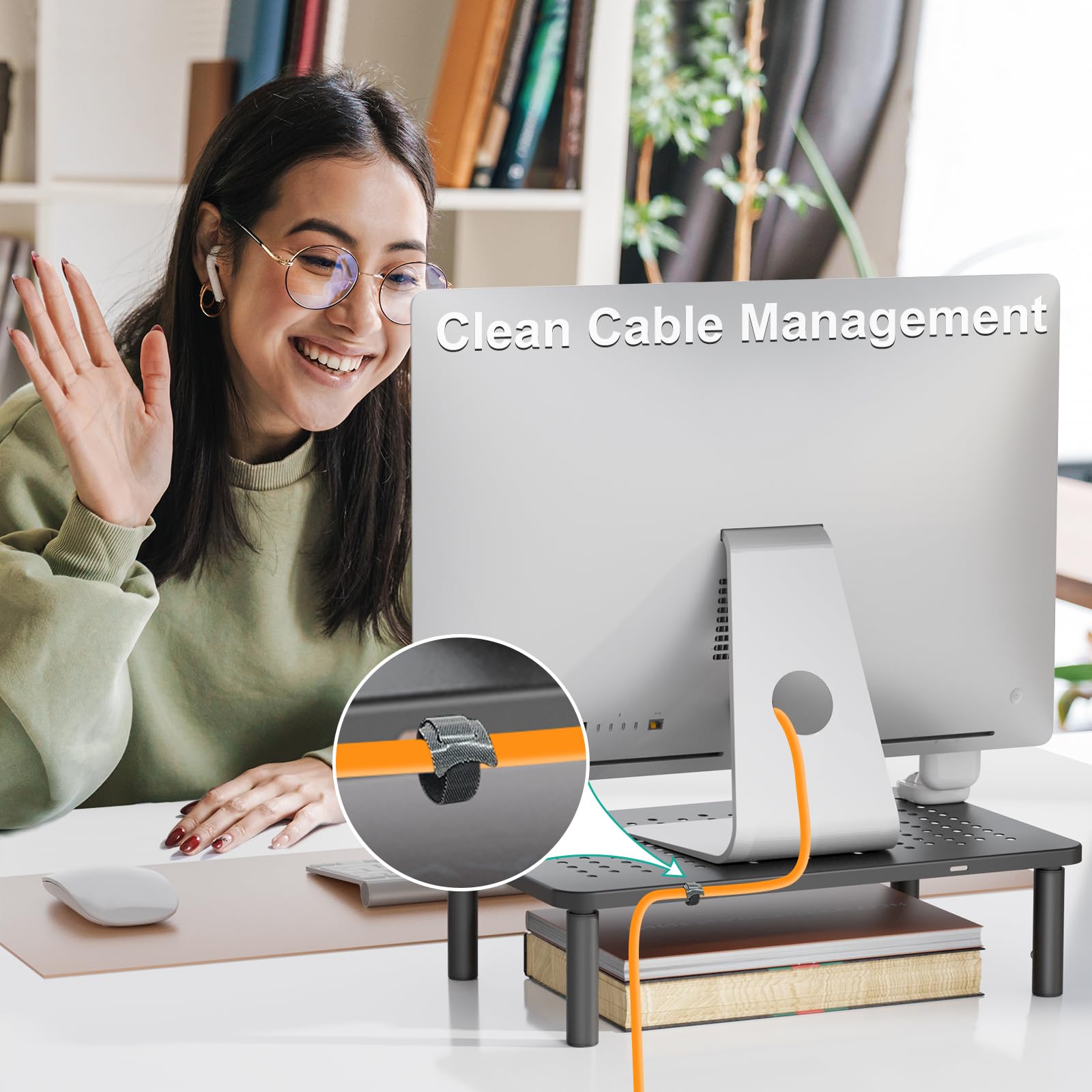 Foto 6 pulgar | Elevadores de Monitor Wali 2 Piezas Negros - Venta Internacional