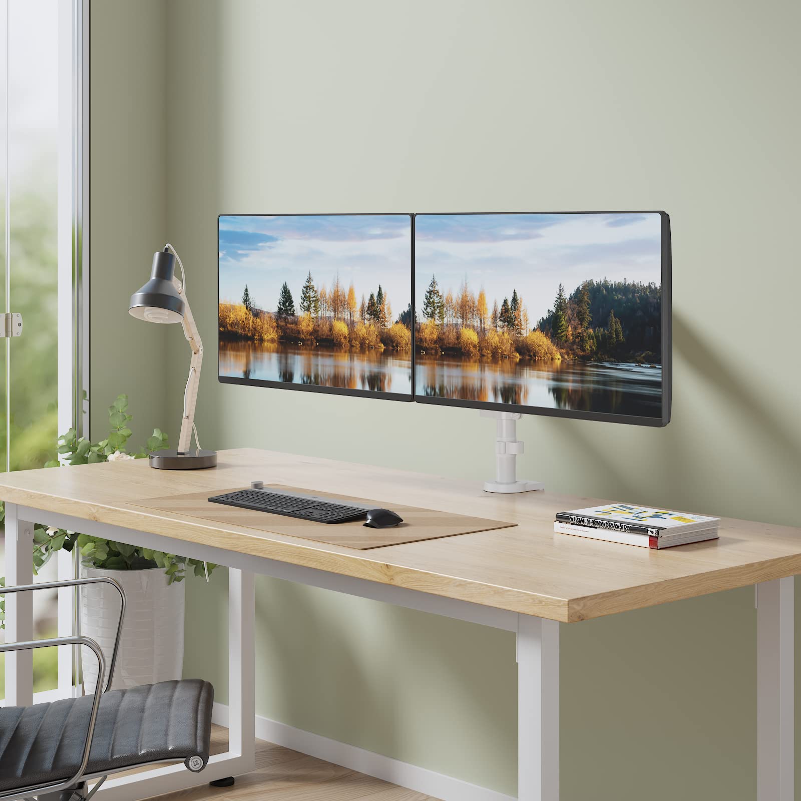 Foto 2 | Soporte para Dos Monitores Wali GSDM002W para 2 Monitores de Hasta 32'' - Venta Internacional
