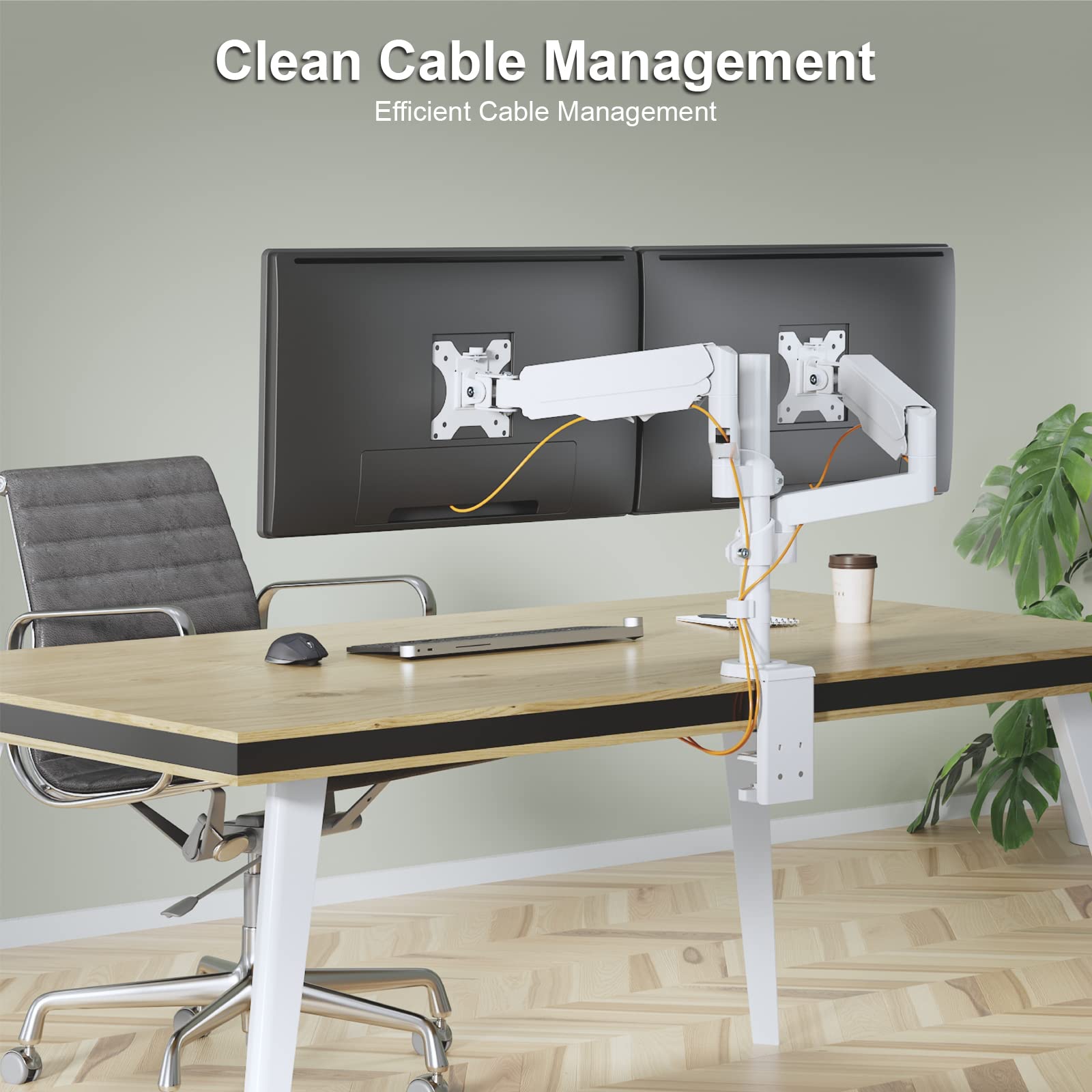 Foto 7 | Soporte para Dos Monitores Wali GSDM002W para 2 Monitores de Hasta 32'' - Venta Internacional