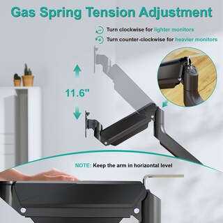 Foto 7 | Soporte de Pantalla de Escritorio con Resorte de Gas Wali para Monitor Ultrawide de 35'' - Venta Internacional