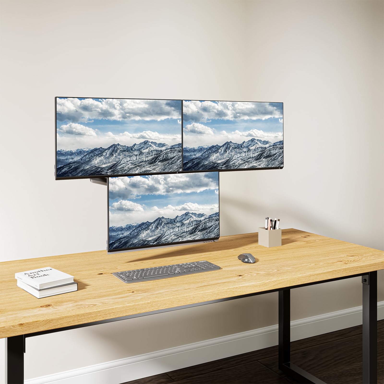 Foto 3 | Soporte Triple para Monitor Wali GSDM003 para Pantallas de Hasta 27'' - Venta Internacional