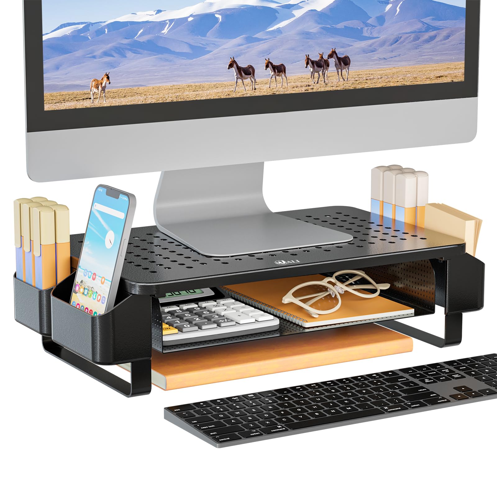 Soporte para Monitor Wali STT007 con Almacenamiento y Ventilación - Venta Internacional