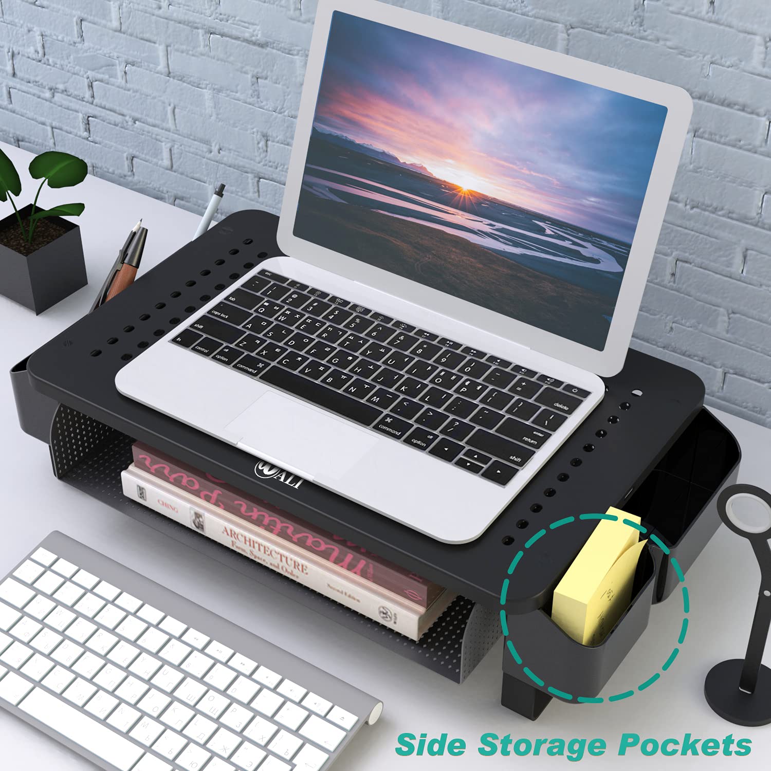 Foto 3 pulgar | Soporte para Monitor Wali STT007 con Almacenamiento y Ventilación - Venta Internacional