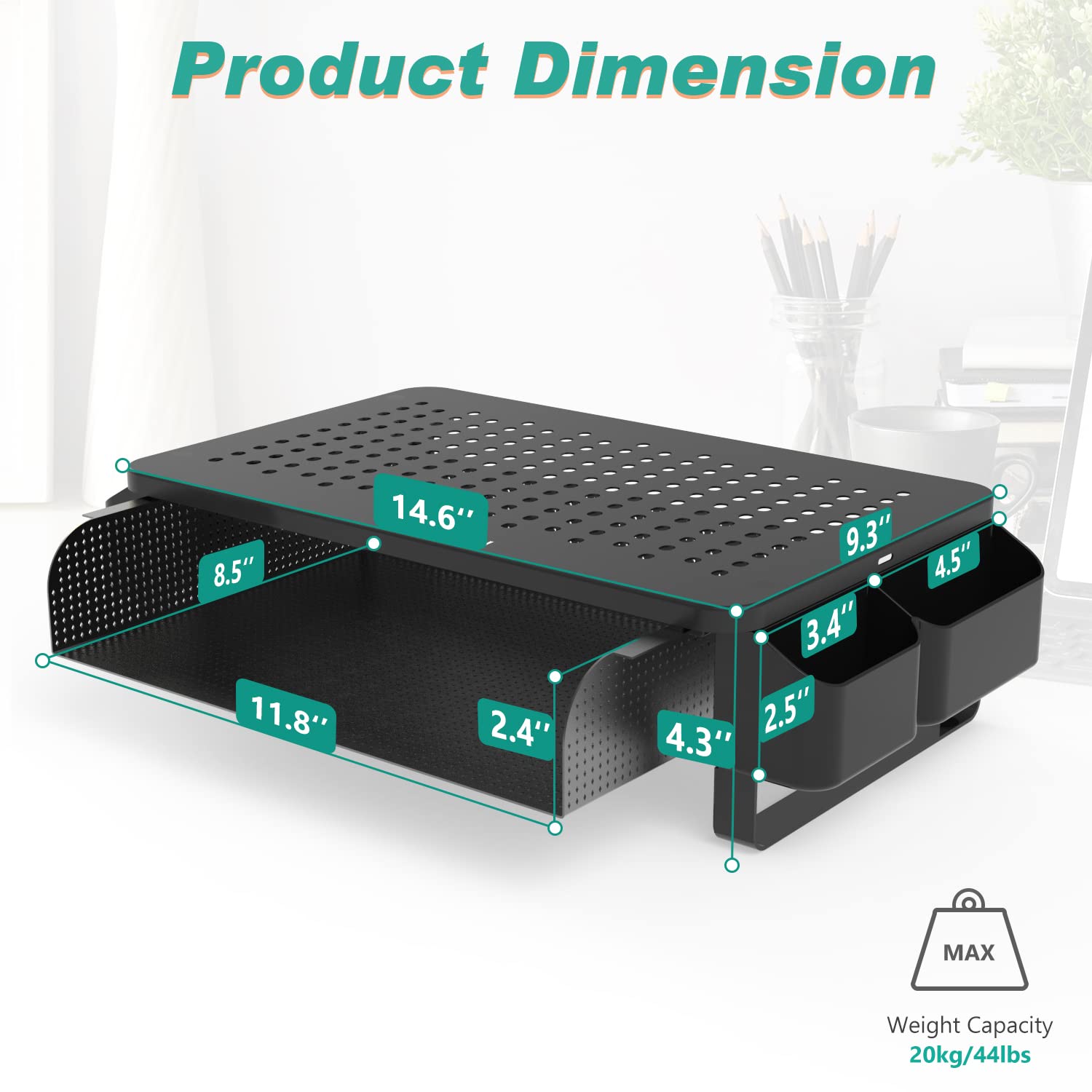 Foto 4 pulgar | Soporte para Monitor Wali STT007 con Almacenamiento y Ventilación - Venta Internacional