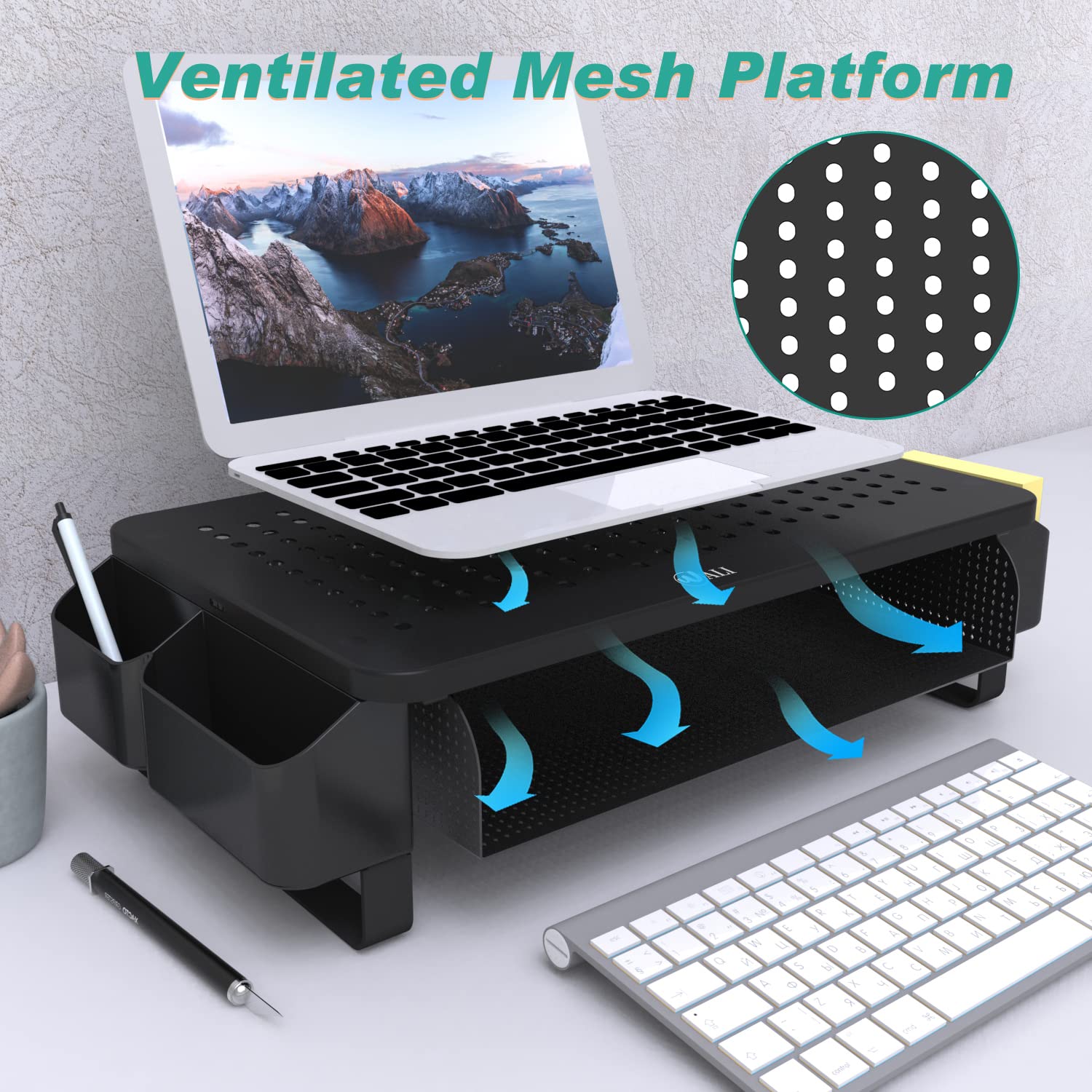 Foto 5 pulgar | Soporte para Monitor Wali STT007 con Almacenamiento y Ventilación - Venta Internacional