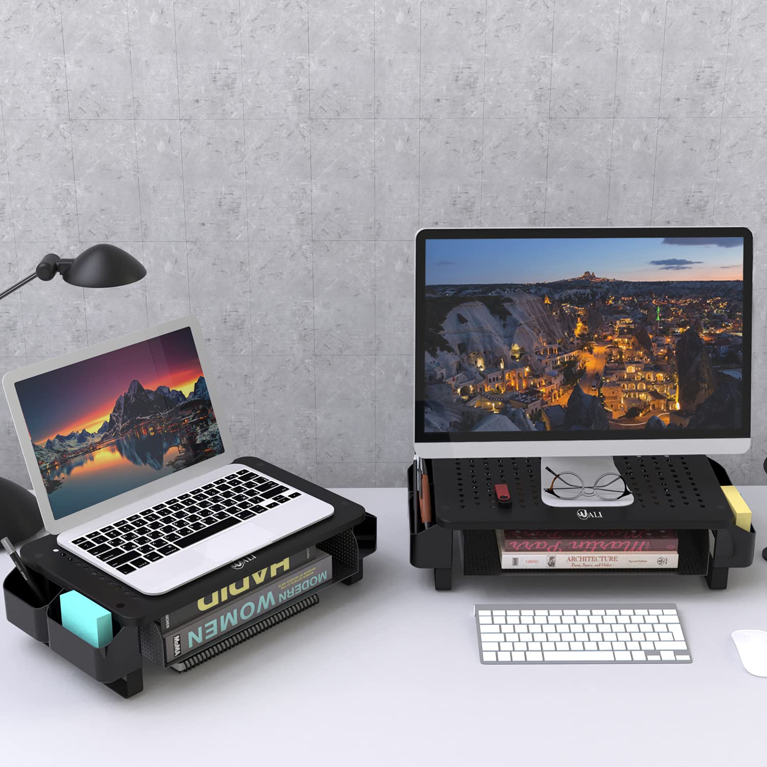 Foto 7 | Soporte para Monitor Wali STT007 con Almacenamiento y Ventilación - Venta Internacional