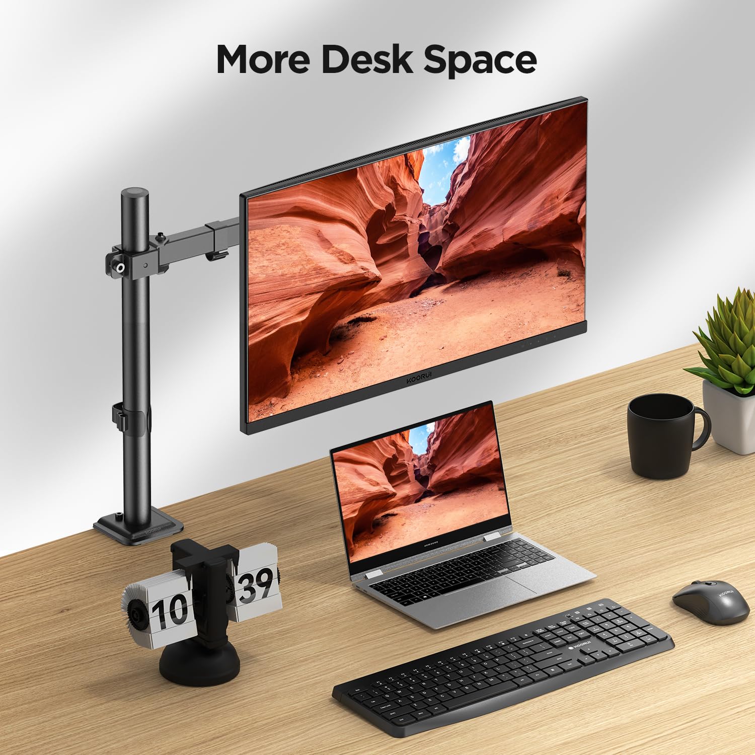 Foto 7 pulgar | Soporte de Escritorio Koorui para Pantalla de 13 a 27 Pulgadas y hasta 10 kg - Venta Internacional