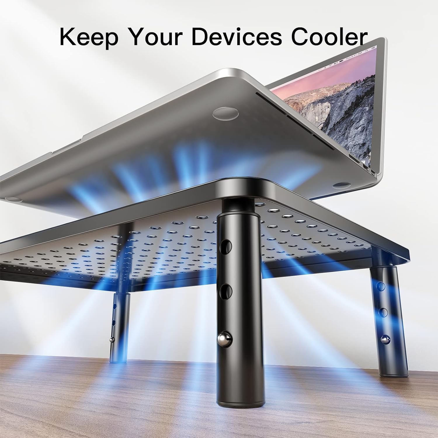 Foto 6 | Soporte De Monitor Huanuo Ajustable En Altura Para 2 Monitores, Paquete De 2 - Venta Internacional.