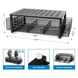 Foto 3 | Escritorio Gianotter Con Soporte Para Monitor, Cajón Y Soporte Para 2 Bolígrafos - Venta Internacional.