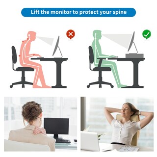 Foto 5 | Escritorio Gianotter Con Soporte Para Monitor, Cajón Y Soporte Para 2 Bolígrafos - Venta Internacional.