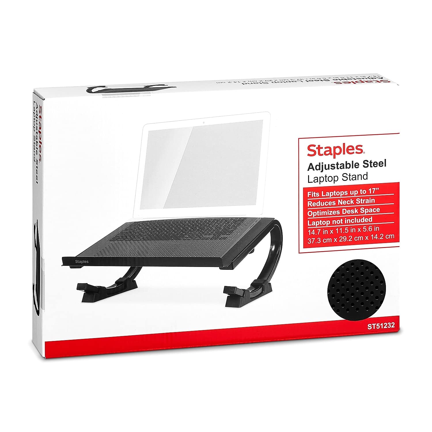Foto 6 pulgar | Soporte Para Ordenador Portátil Staples, Ajustable, De Acero, Con Un Ángulo De 27,5° - Venta Internacional.