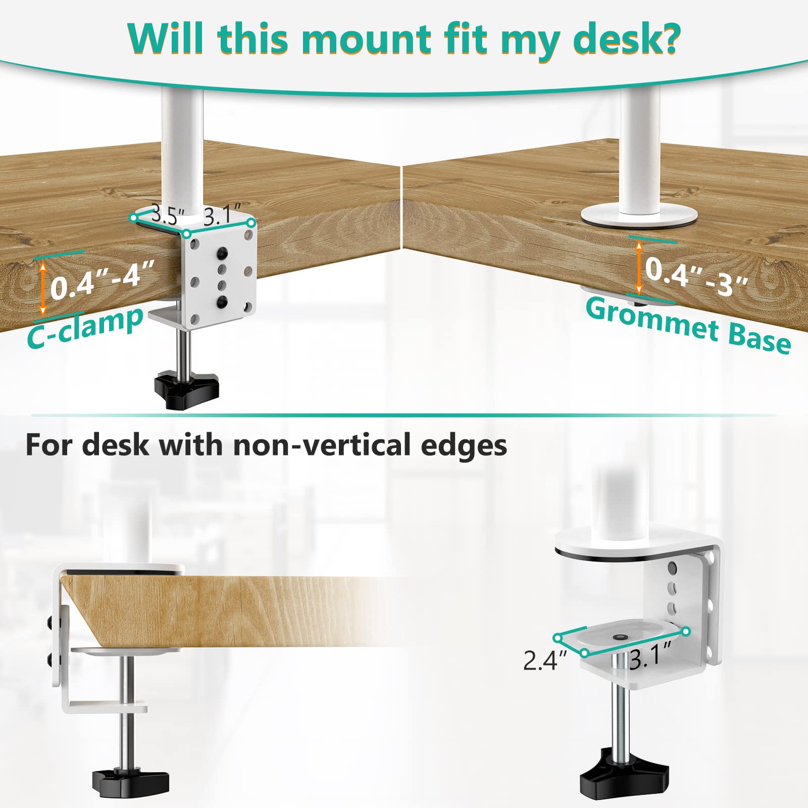 Foto 7 pulgar | Soporte Para Ordenador Portátil Y Monitor Wali M001lp-w, Blanco - Venta Internacional.