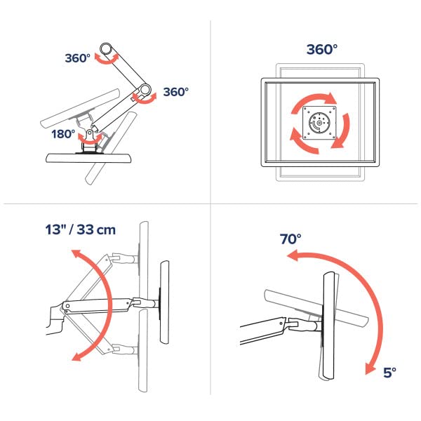 Foto 7 pulgar | Soporte de Escritorio Ergotron para Monitor-Venta Internacional