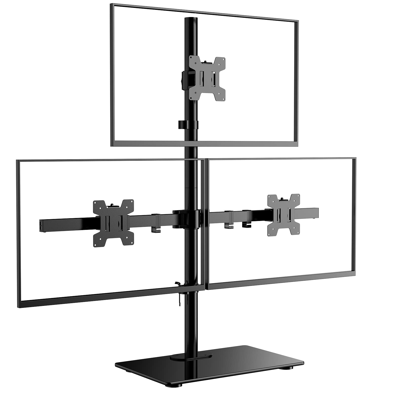 Foto 2 pulgar | Soporte de Escritorio para Triple Monitor Wali M003 Blanco 27 " 10 kg - Venta Internacional