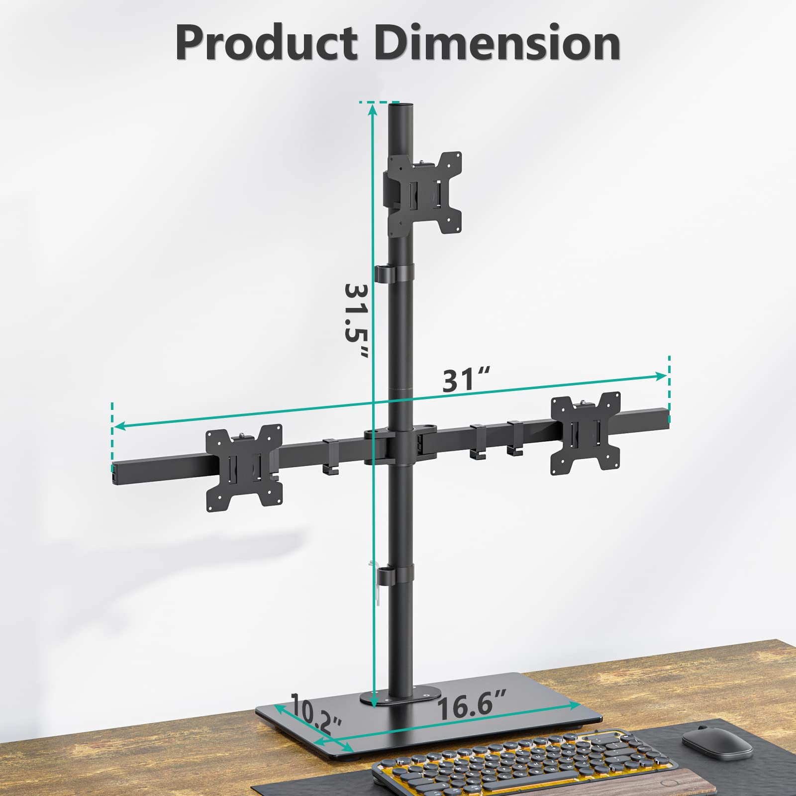 Foto 5 pulgar | Soporte de Escritorio para Triple Monitor Wali M003 Blanco 27 " 10 kg - Venta Internacional