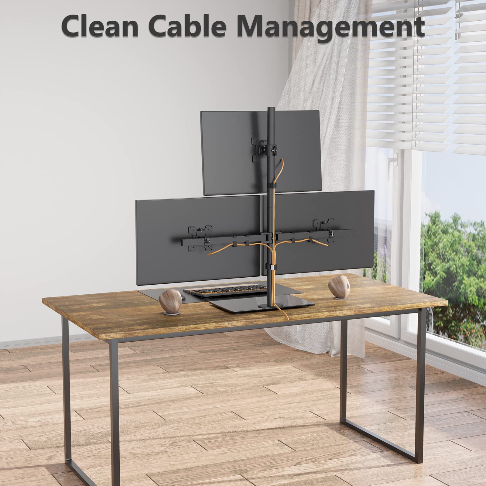 Foto 8 pulgar | Soporte de Escritorio para Triple Monitor Wali M003 Blanco 27 " 10 kg - Venta Internacional