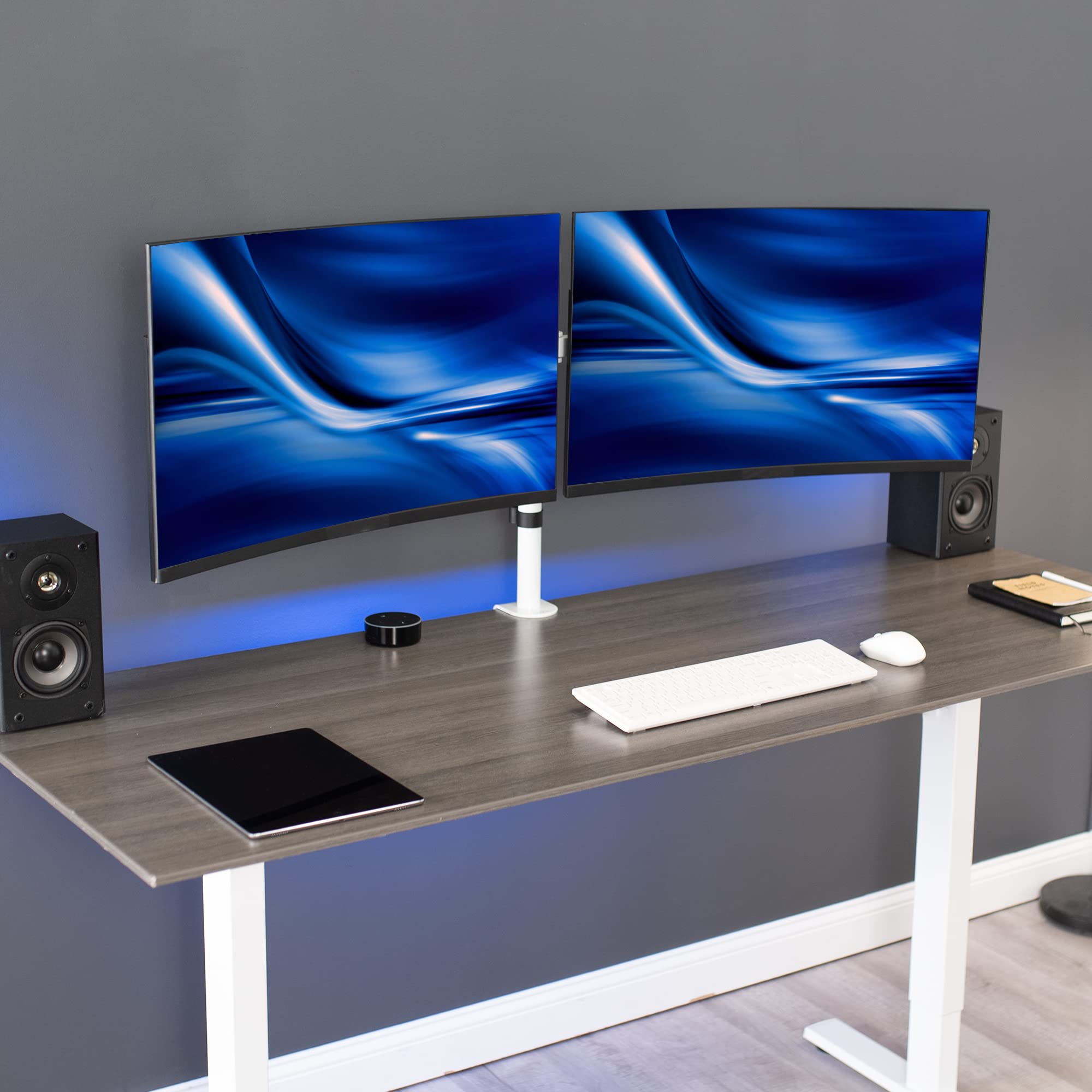 Foto 3 pulgar | Soporte de Escritorio Vivo Blanco Stand-v002ew 21 a 32'' para 2 Pantallas - Venta Internacional