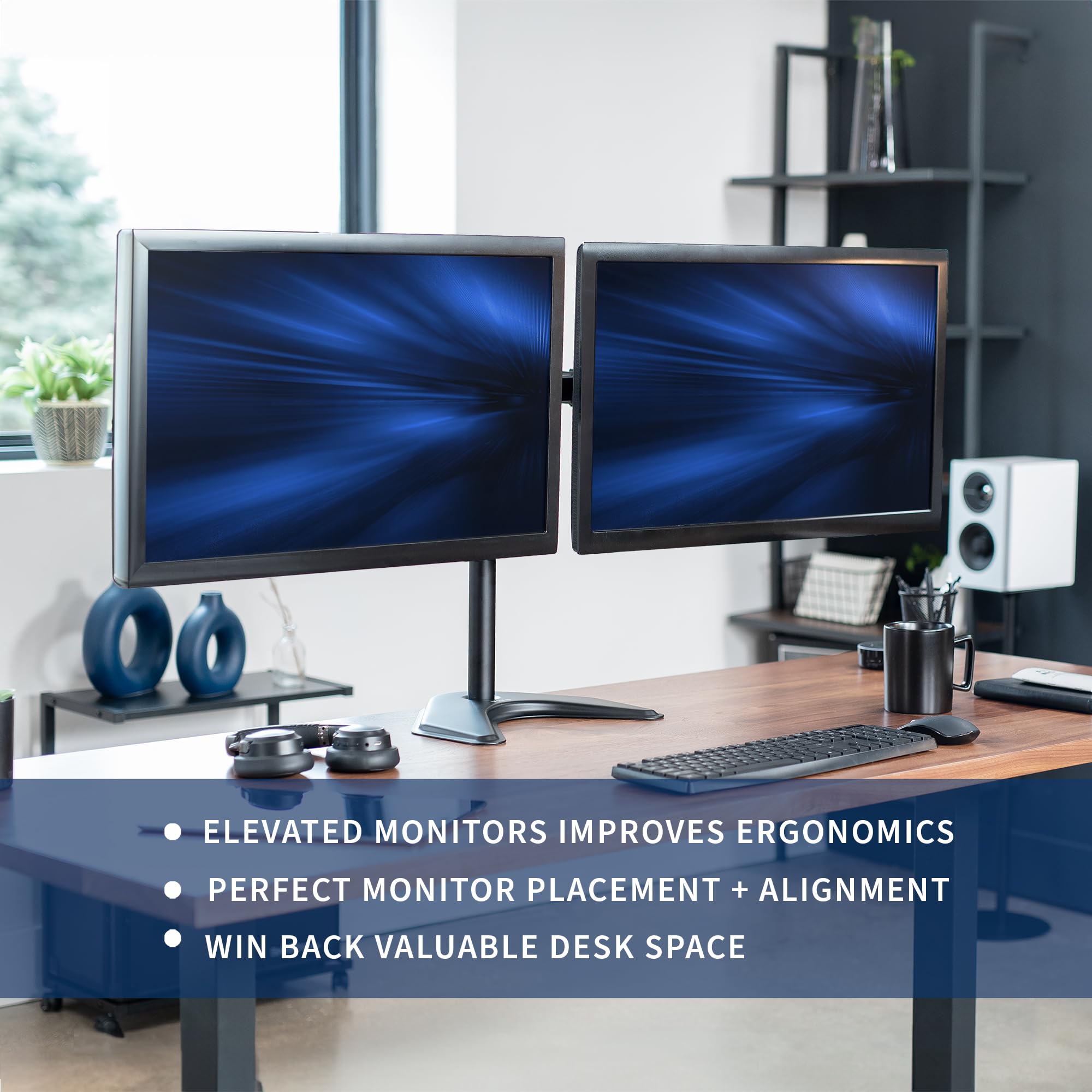 Foto 3 pulgar | Soporte de Monitor Vivo Stand-v032f para 2 Pantallas de hasta 32 " - Venta Internacional