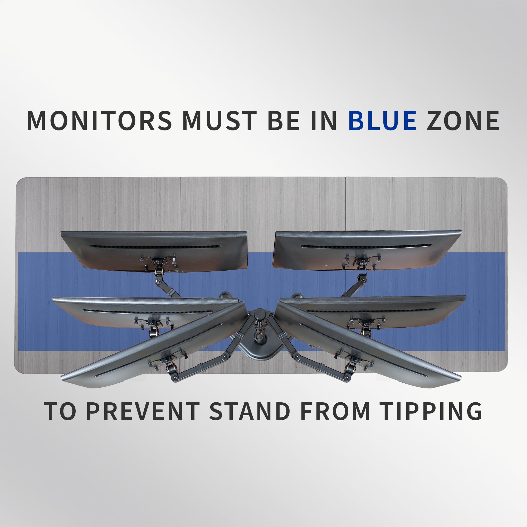 Foto 5 pulgar | Soporte de Monitor Vivo Stand-v032f para 2 Pantallas de hasta 32 " - Venta Internacional