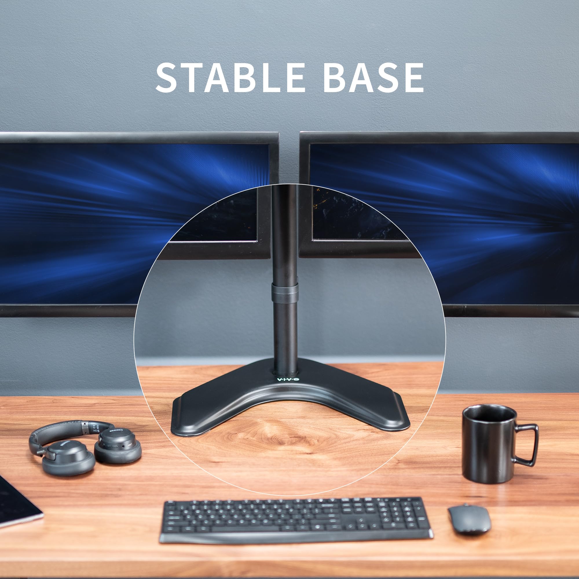 Foto 8 pulgar | Soporte de Monitor Vivo Stand-v032f para 2 Pantallas de hasta 32 " - Venta Internacional