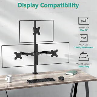 Foto 3 | Soporte de Escritorio Wali para Monitor Triple-Venta Internacional