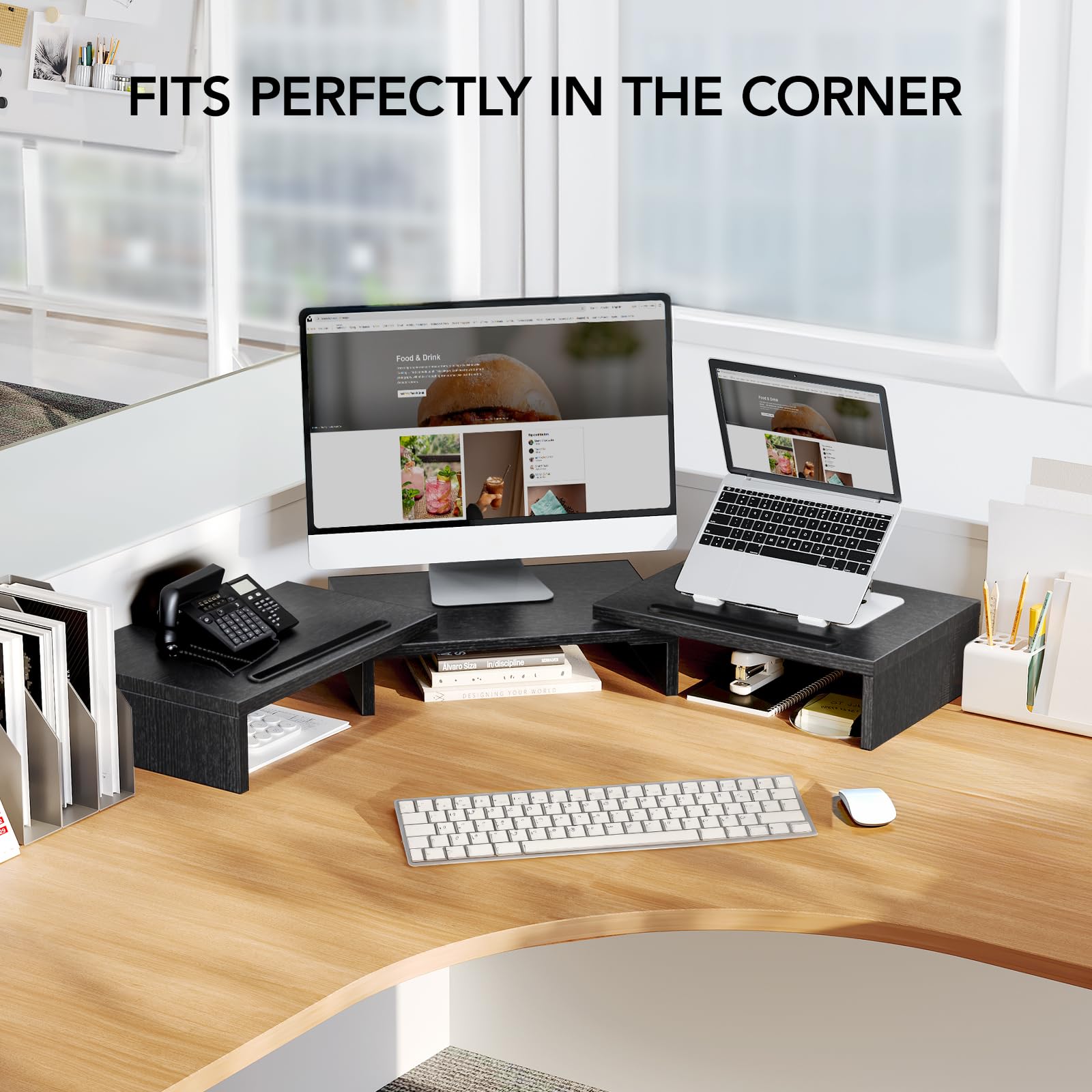 Foto 8 pulgar | Soporte Para Dos Monitores Huanuo Para 2 Monitores Con Almacenamiento - Venta Internacional.