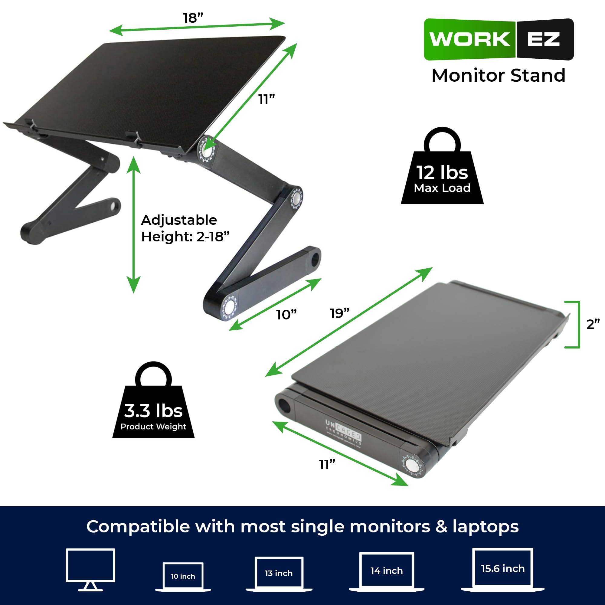 Foto 5 pulgar | Soporte para Monitor Uncaged Ergonomía Workez - Venta Internacional
