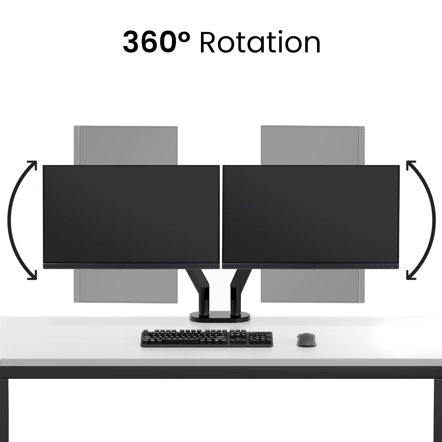Foto 5 pulgar | Soporte Para Dos Monitores Eveo Premium De 14 A 32 Pulgadas Con Altura Ajustable - Venta Internacional.