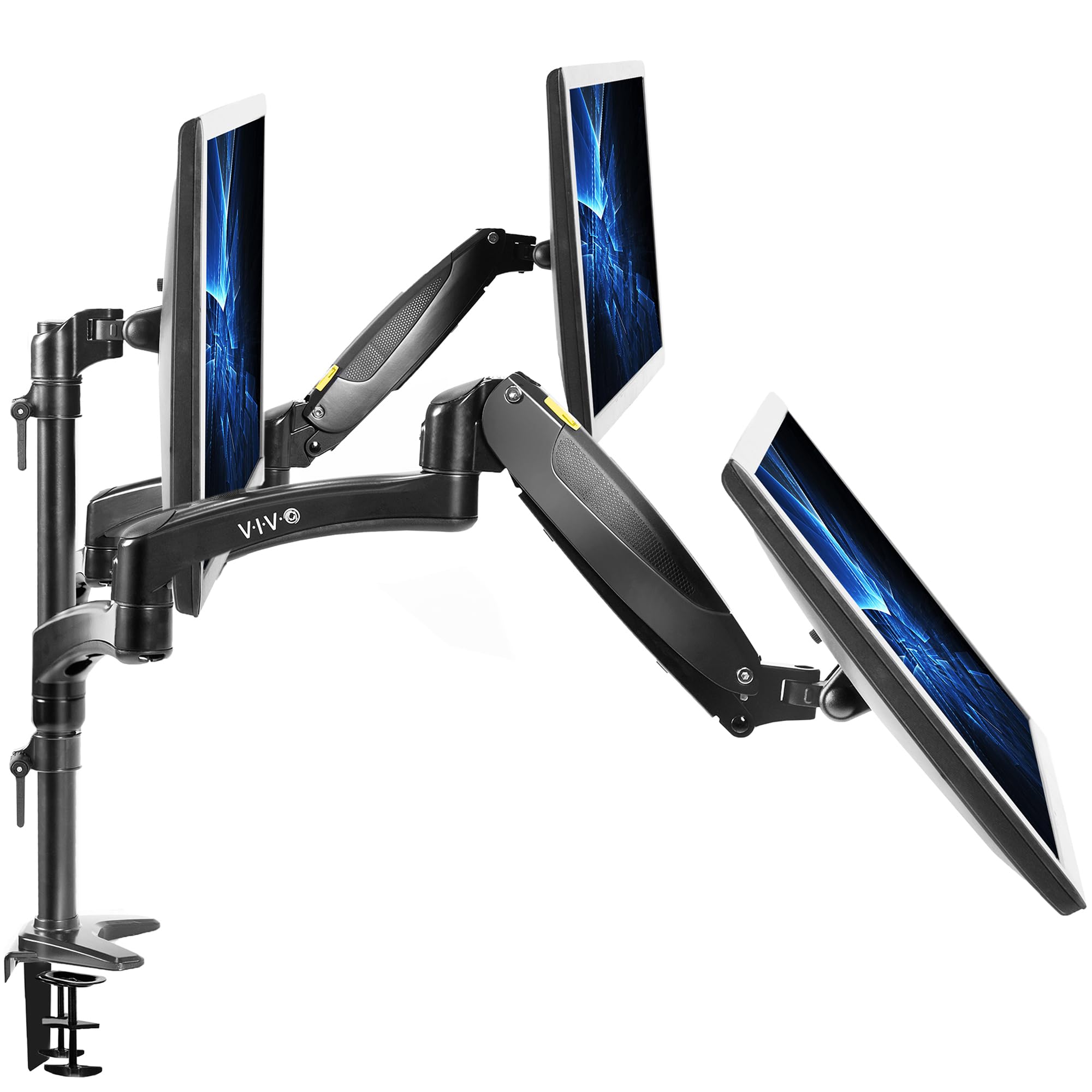 Foto 5 pulgar | Soporte Triple Para Monitor Vivo Stand-v300g 43-81 Cm Con Brazos Neumáticos - Venta Internacional.