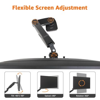 Foto 3 | Soporte De Brazo Para Monitor De Ordenador Individual Gas Spring Amazon Basics - Venta Internacional.