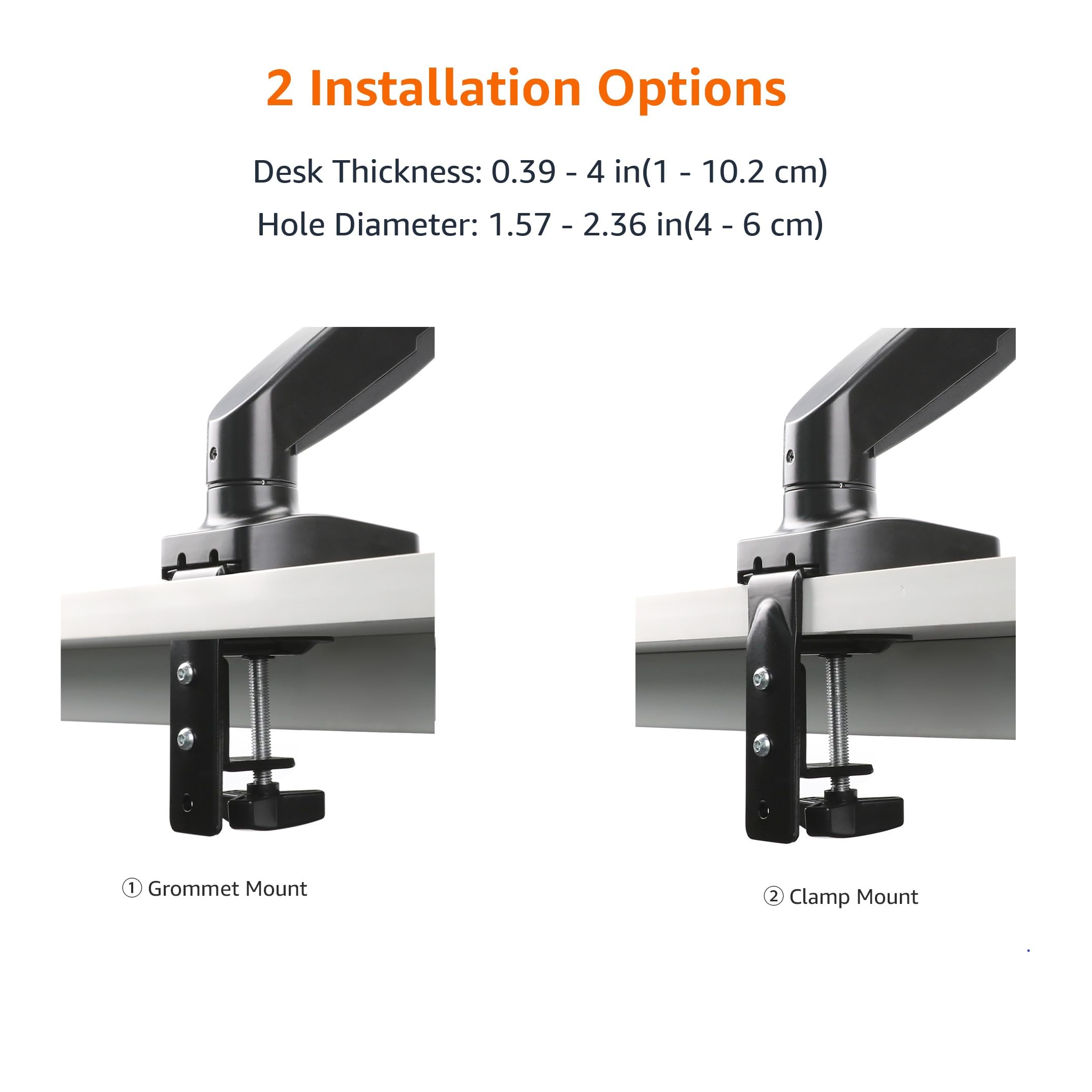 Foto 6 pulgar | Soporte De Brazo Para Monitor De Ordenador Individual Gas Spring Amazon Basics - Venta Internacional.