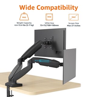 Foto 2 | Soporte De Brazo Para Monitor De Ordenador Dual Amazon Basics Gas Spring - Venta Internacional.
