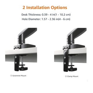 Foto 5 | Soporte De Brazo Para Monitor De Ordenador Dual Amazon Basics Gas Spring - Venta Internacional.