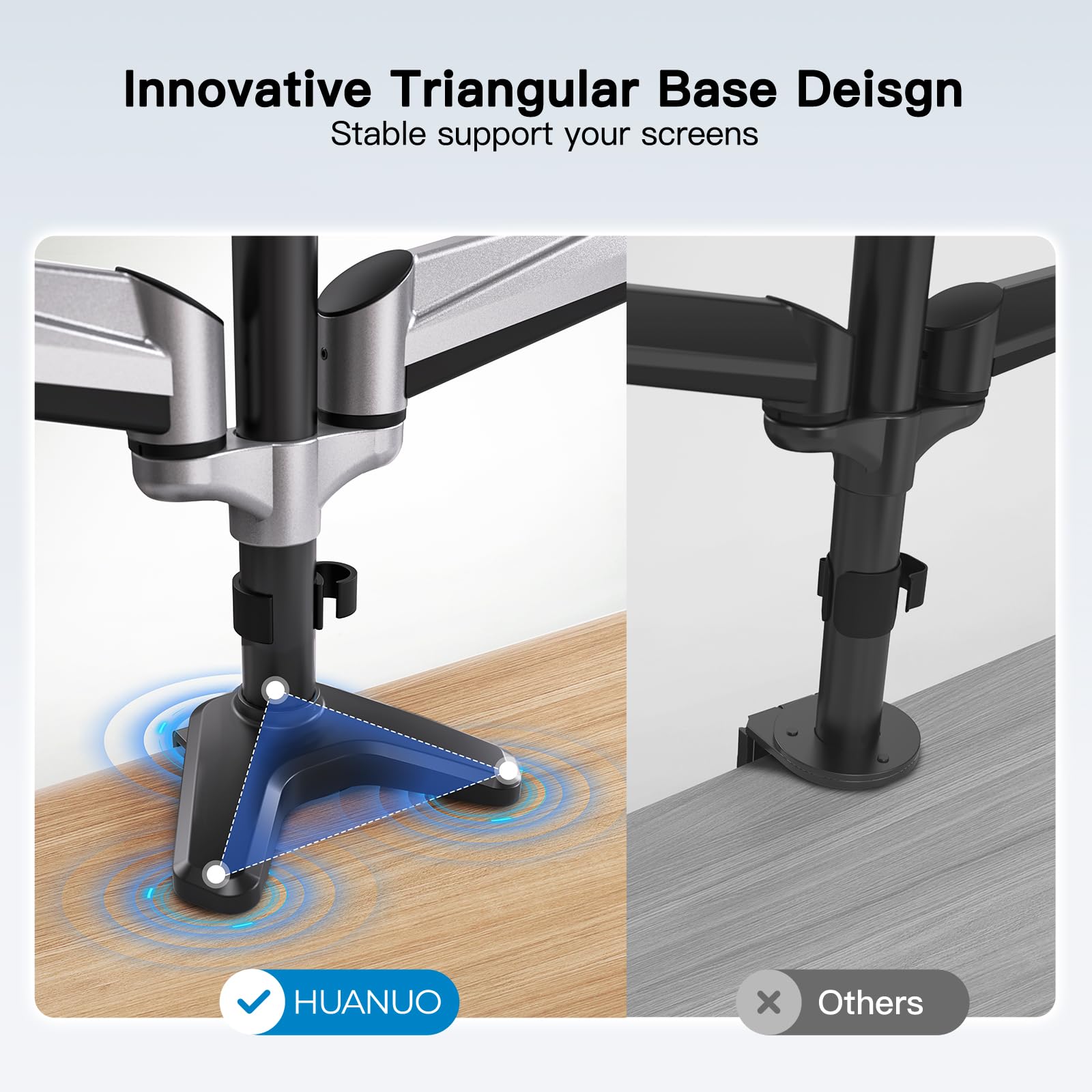 Foto 6 pulgar | Soporte Triple para Monitor Huanuo Full Motion para Pantallas de 17 a 32 Pulgadas - Venta Internacional