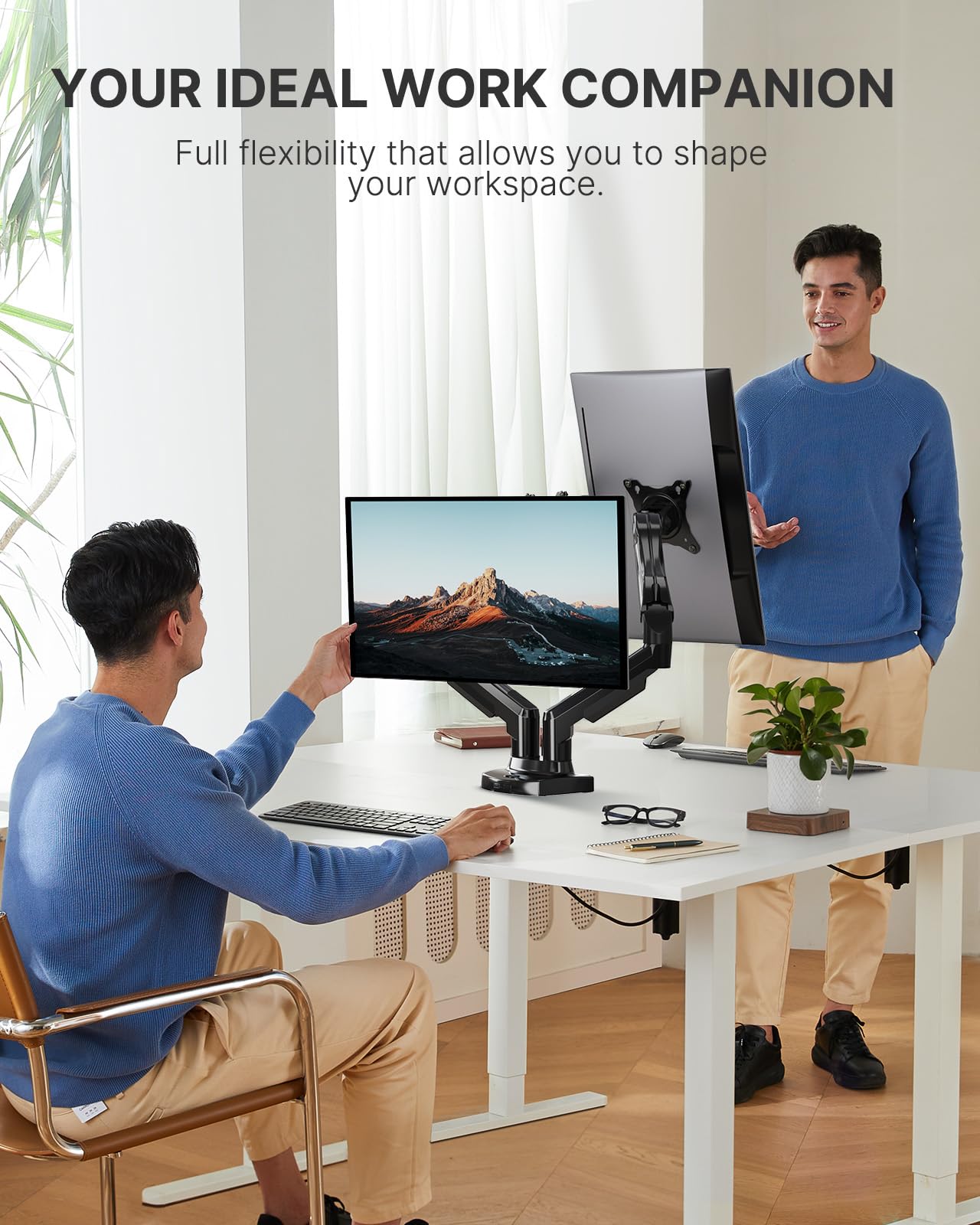 Foto 6 | Soporte Doble para Pantallas Huanuo Totalmente Ajustables de 13 a 32 Pulgadas - Venta Internacional