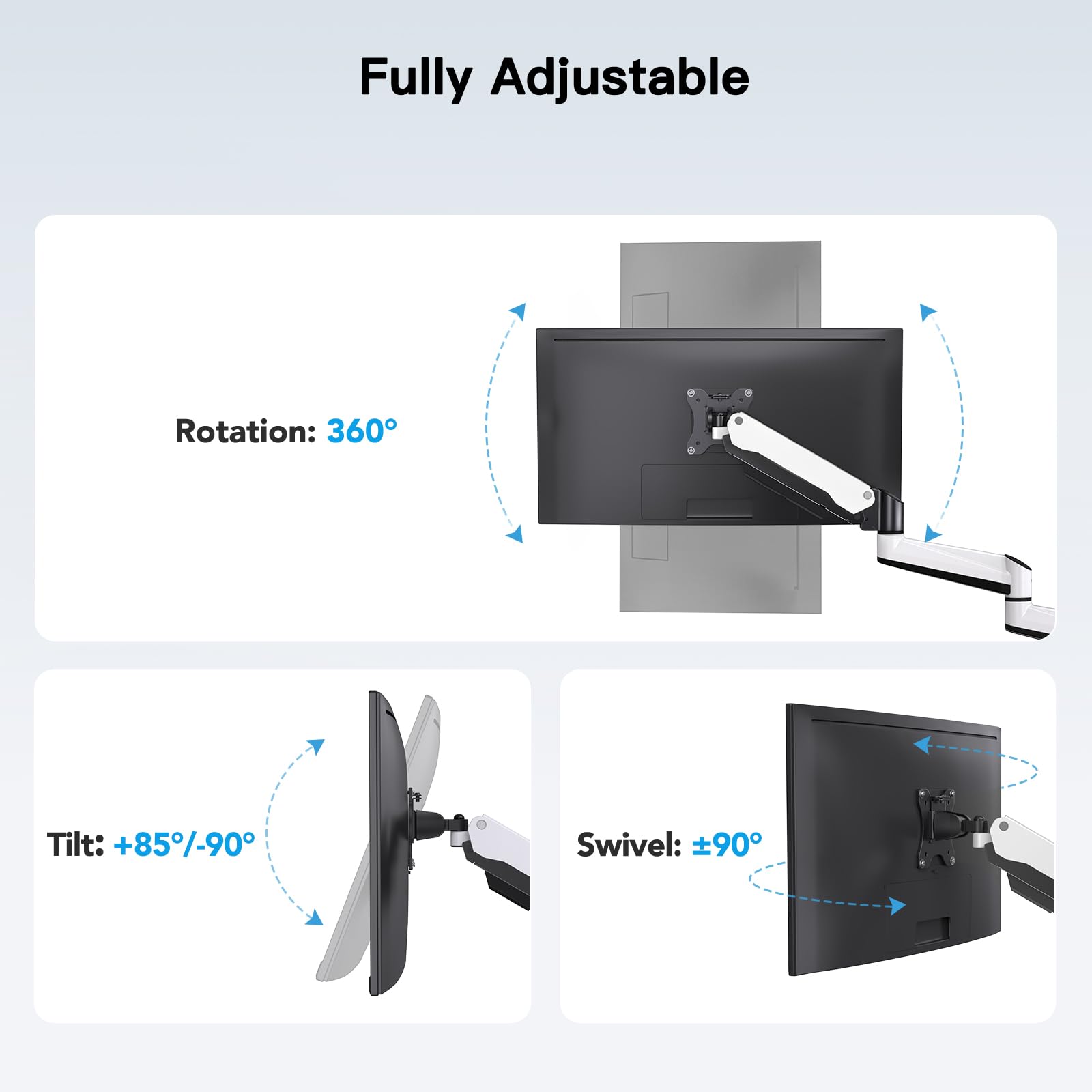 Foto 4 | Soporte Triple para Monitor Huanuo de 17 a 32 pulgadas-Venta Internacional