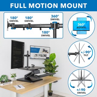 Foto 5 | Convertidor De Escritorio De Pie Mount-it! Con Soporte Para Doble Monitor - Venta Internacional.