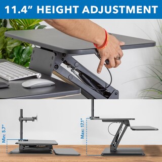Foto 6 | Convertidor De Escritorio De Pie Mount-it! Con Soporte Para Doble Monitor - Venta Internacional.