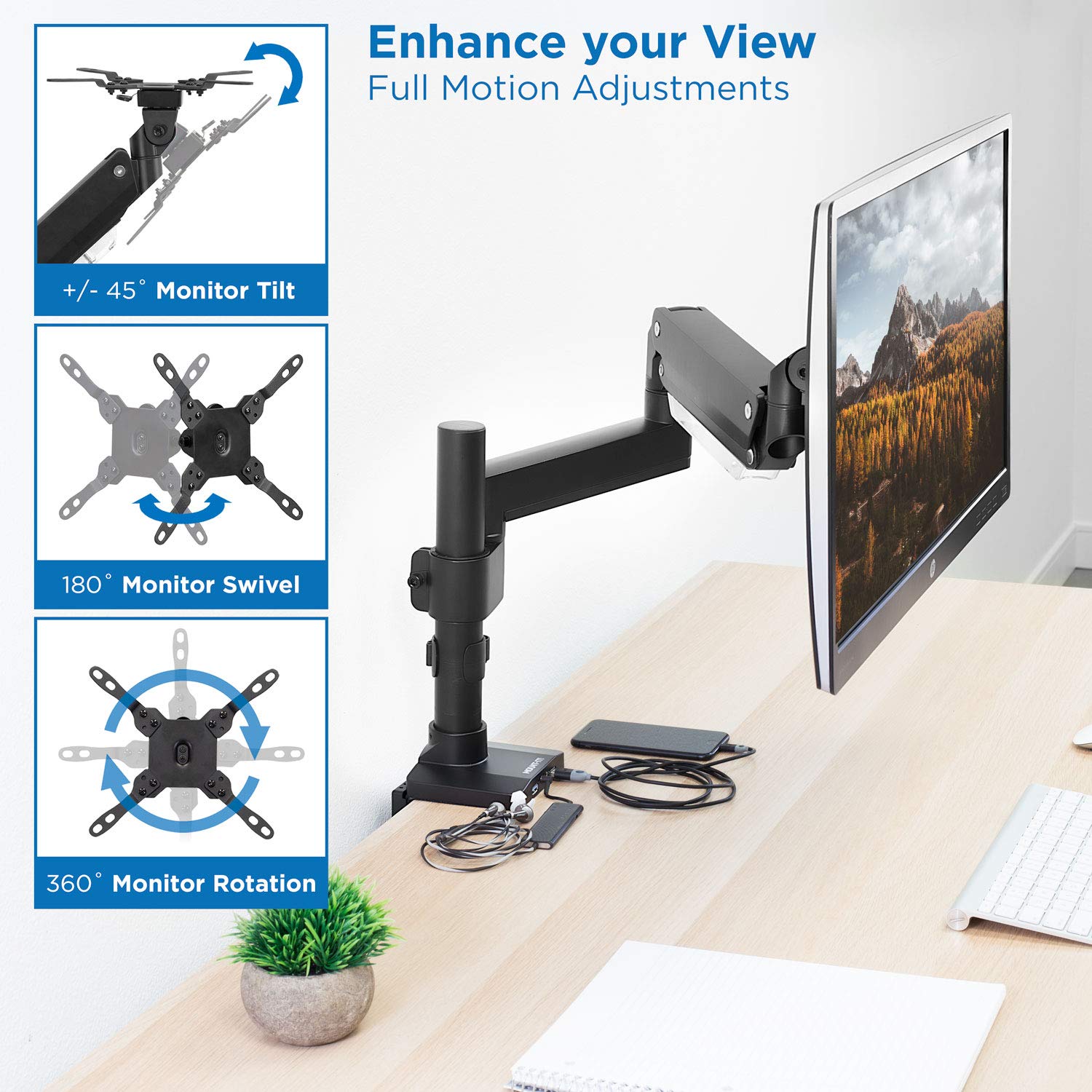 Foto 3 pulgar | Soporte de Escritorio Mount-it! para Monitor de 35" - Venta Internacional