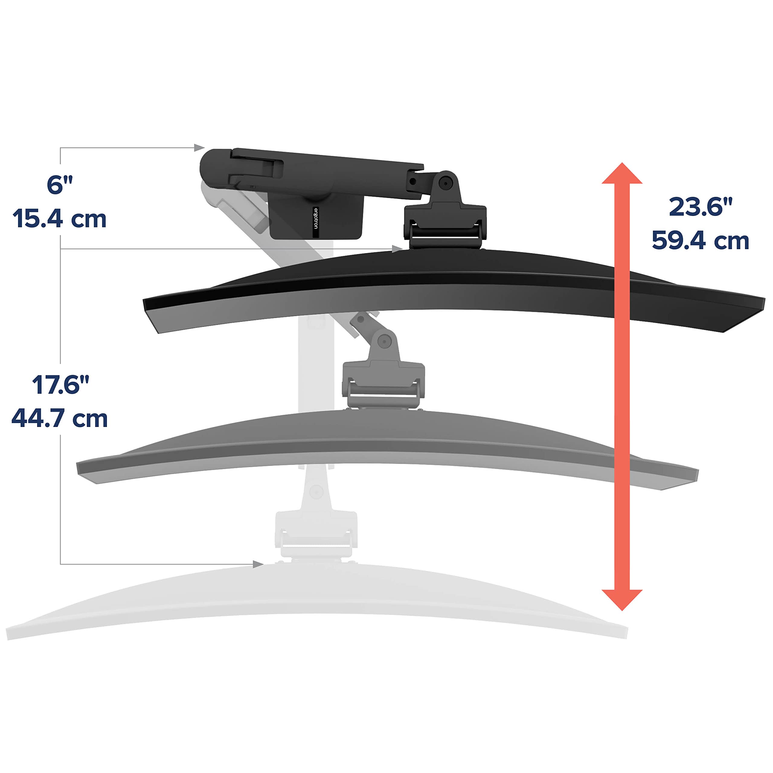 Foto 3 pulgar | Brazo De Monitor Ergotron Hx Hd Premium Heavy Duty Para 49 Pulgadas - Venta Internacional.