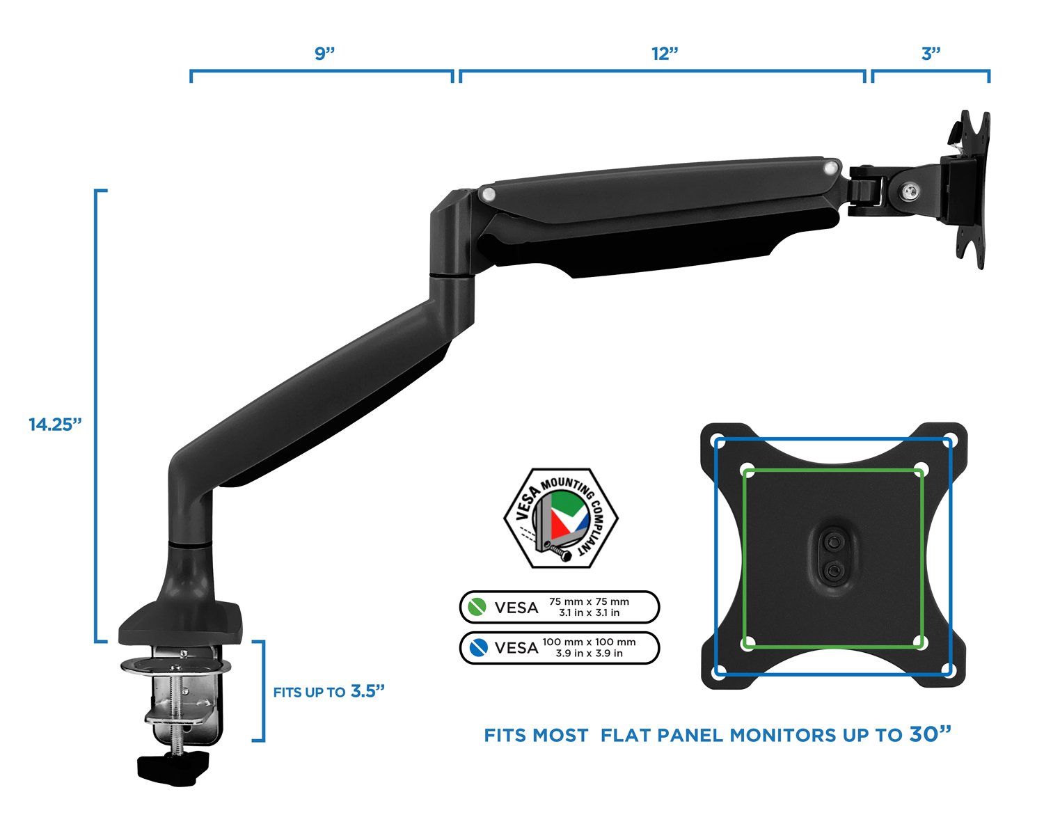 Foto 8 pulgar | Brazo Para Monitor, Soporte De Escritorio, Mount-it! Resorte De Gas En Pleno Movimiento - Venta Internacional.