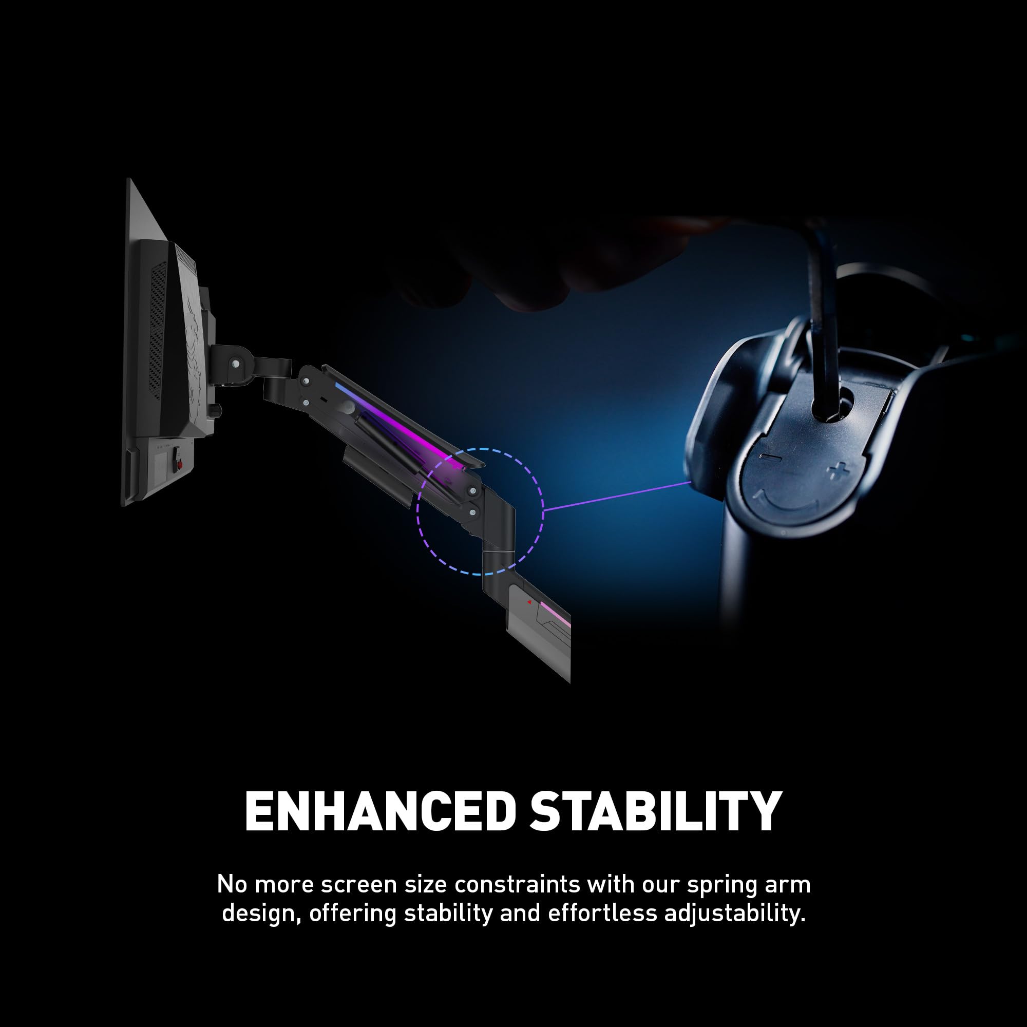 Foto 5 | Soporte para Monitor Msi Mpg Mt201r Premium Rgb Gray - Venta Internacional