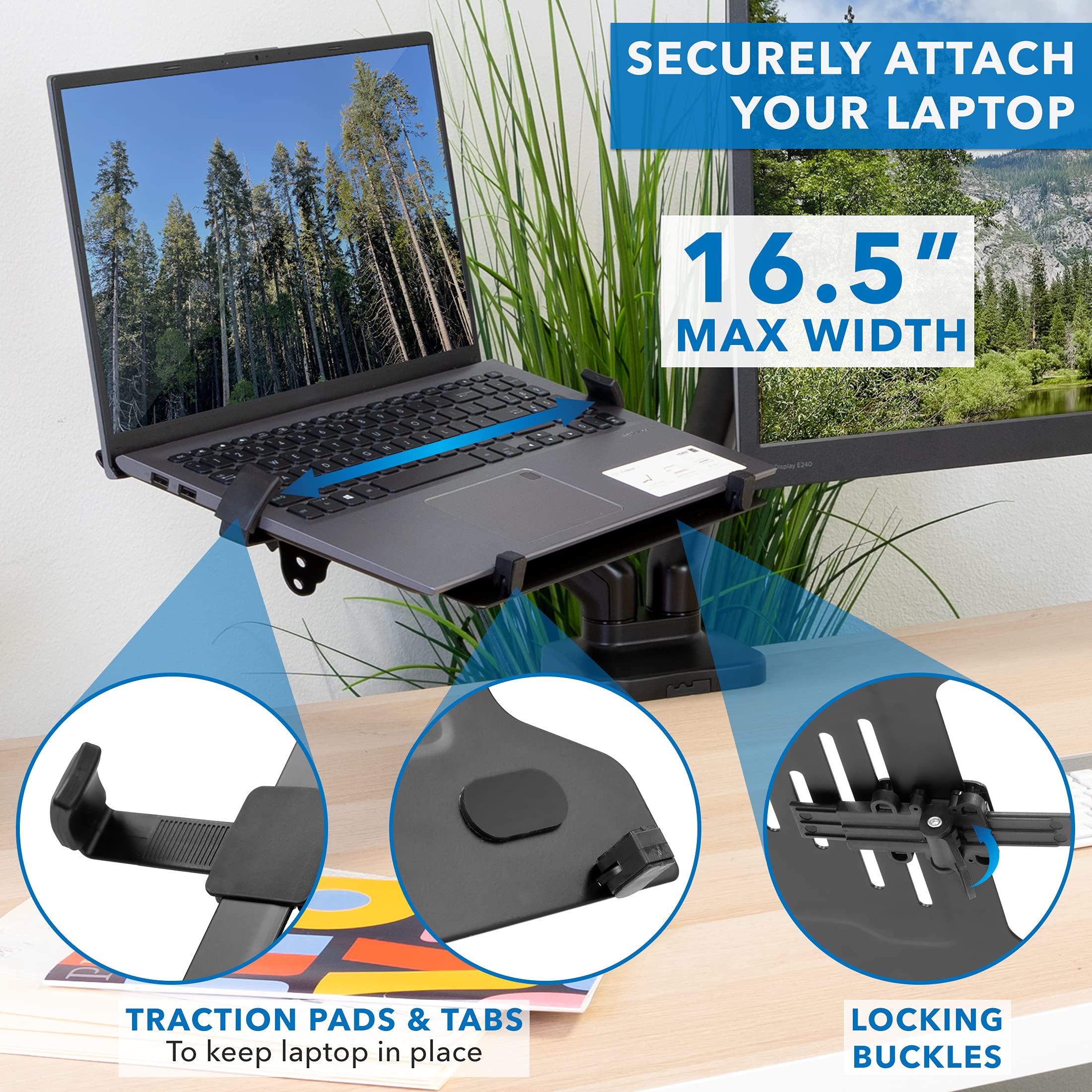 Foto 4 | Soporte De Escritorio Para Ordenadores Portátiles Y Monitores Mount-it! ¡movimiento Completo! - Venta Internacional.
